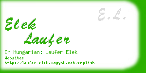 elek laufer business card